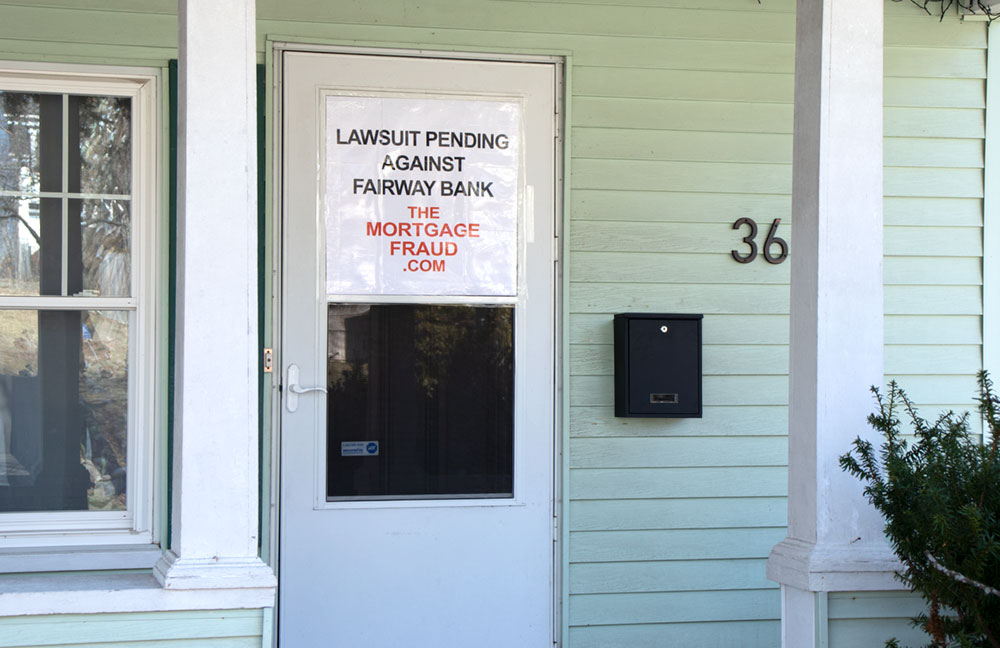 Lawsuit Pending (The Mortgage Fraud) large poster